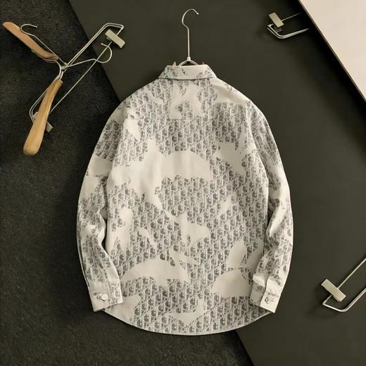 F040723春季新款满印涂鸦水洗牛仔衬衫男女同款休闲上衣外套 商品图1