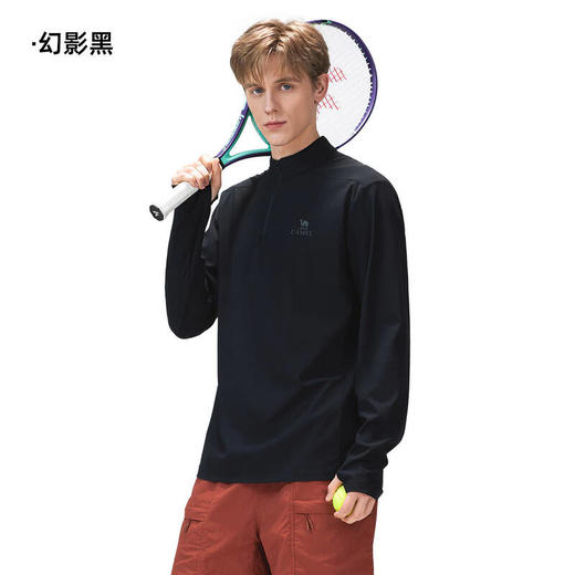 骆驼（CAMEL）男款速干长袖立领T恤A16BZ01050 商品图1