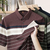【DWP】大依优型大码男装夏季POLO衫短袖商务休闲条纹上衣棉质爸爸装T恤 商品缩略图1