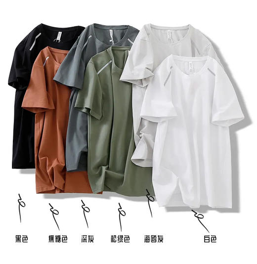 【yz-2602】男子速干反光条设计网孔运动短袖T恤！！ 商品图2