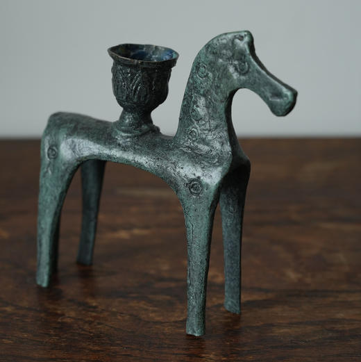 【苏州】欧洲中古青铜马型雕塑烛台 商品图1