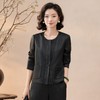 西子/素冰纱28姆米上久楷冰裂纹桑蚕丝外套裤子套装/WTTJ1067 商品缩略图1