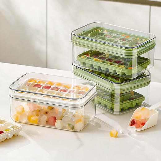 摩登主妇翻转冰块模具家用制冰盒储存盒食品级冻冰块神器按压冰格 商品图4