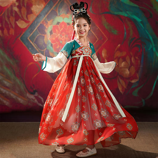 【团购】【楼兰】苏城纪敦煌系列女童襦裙汉服SL3236（长袖） 商品图7