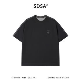 SDSA男装2026新款高贵轻奢潮牌铆钉倒三角设计圆领短袖T恤百搭