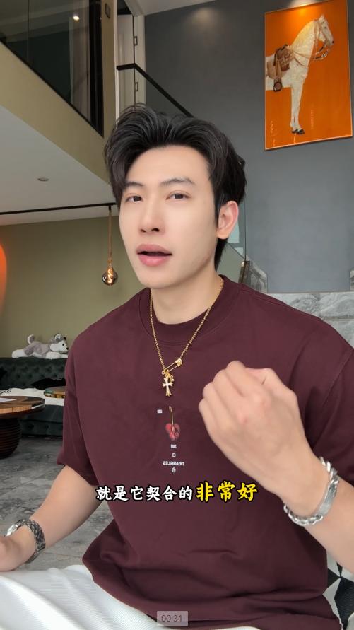 88236SDSA男装2026新款高贵轻奢潮牌简约樱桃印花圆领短袖T恤百搭时尚 商品图0