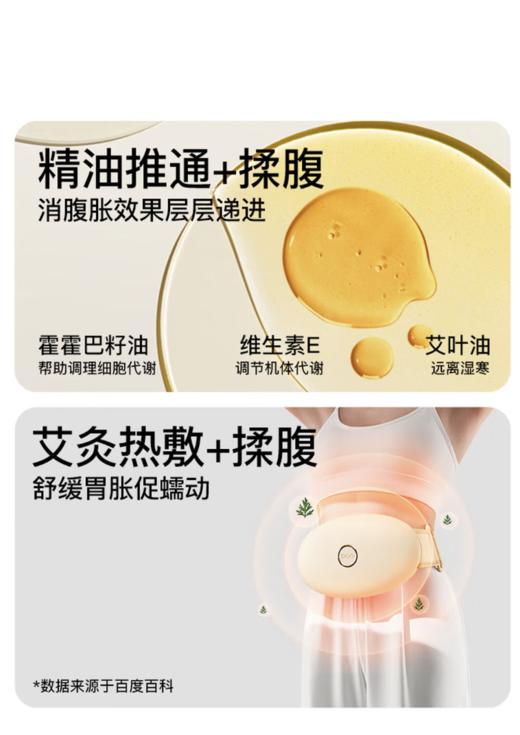 PGG砭石揉腹仪腹部按摩器艾灸热敷姨妈暖宫减肥燃脂瘦肚子W2女生生日礼物送女朋友老婆妈妈 商品图2