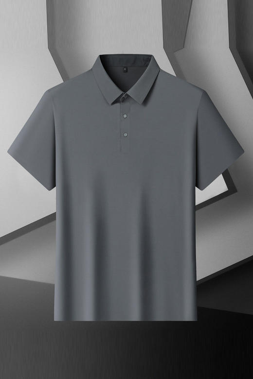 【DLS】大依优型大码男装夏季翻领冰丝polo衫短袖商务休闲百搭短袖上衣 商品图5