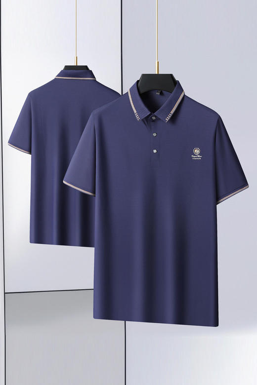 【DLS】大依优型大码男装夏季透气短袖POLO衫高弹力商务休闲上衣T恤 商品图5