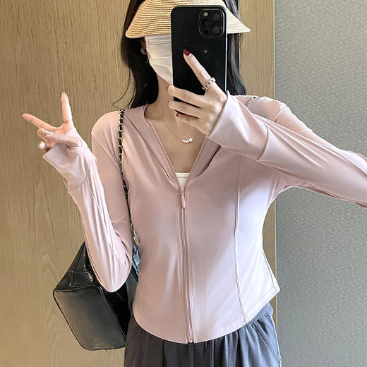 女防晒衣防紫外线夏季冰感透气皮肤衣户外薄款防晒服运动外套 商品图1
