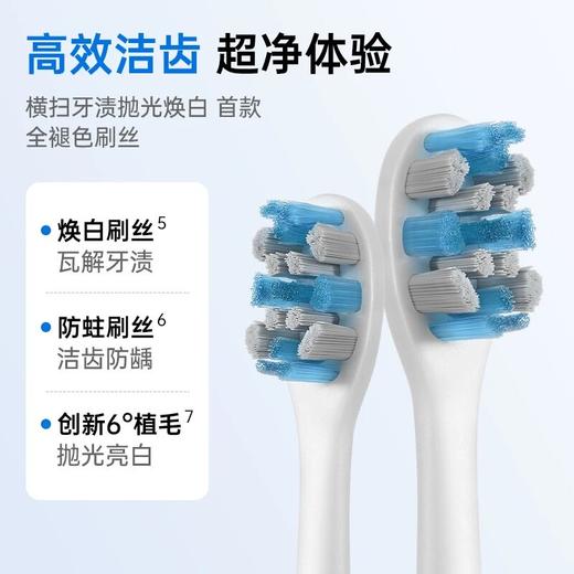usmile笑容加电动牙刷头硬毛清洁款全褪色牙刷替换头成人刷头 商品图1