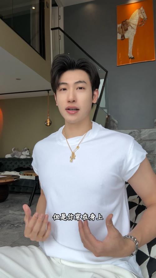 26025SDSA男装2026新款高贵轻奢潮牌纯色无袖立领短袖T恤百搭简约上衣 商品图0