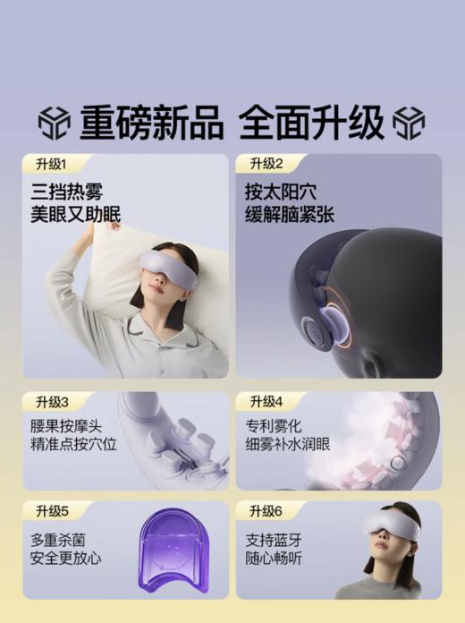 PGG眼部按摩仪E7蒸汽眼罩护眼仪润眼热敷眼睛缓解疲劳舒缓神器干眼症雾化生日礼物送女友老婆国家补贴 商品图1