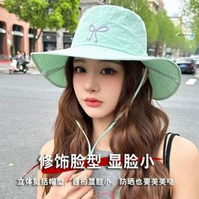 【可爱出片！耐造】可爱少女糖果蝴蝶结渔夫帽夏季轻薄防水速干登山帽出游遮阳防晒帽。xb