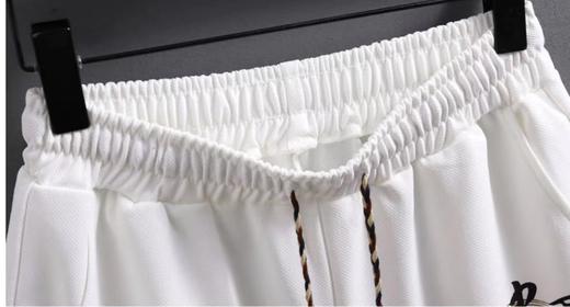 F040752夏季运动休闲简约日常立体拼接剪裁短袖短裤套装 商品图5