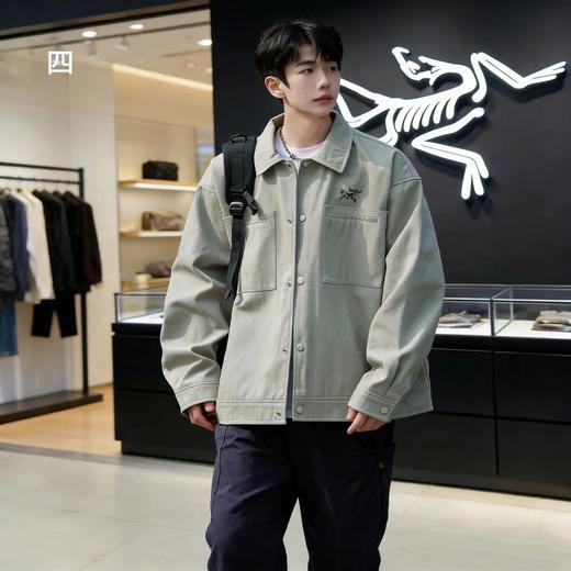 F040751日常户外运动轻量化防风防水软壳夹克polo领外套 商品图5