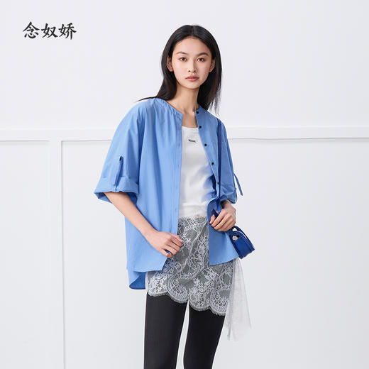 【商场同款】CNB6414 “ 蔚蓝衬衫 ”  空气皱衬衫料，轻薄有骨感 靓丽好看 商品图3