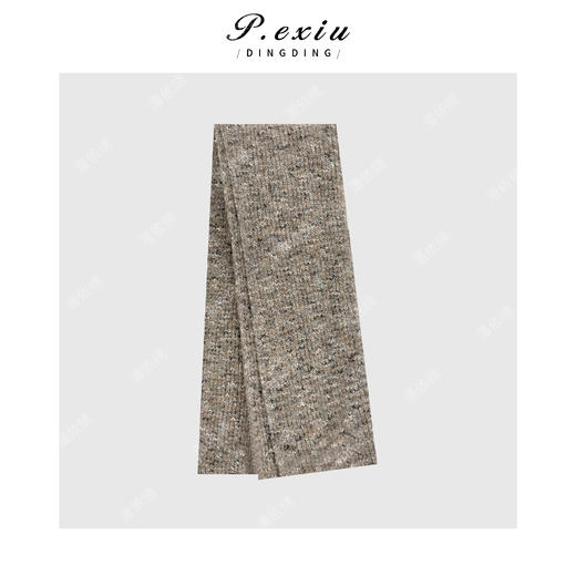 04-2潘依绣丁丁宠粉 羊毛复古混纺花纱舒适保暖百搭围巾披肩Q19584 商品图1