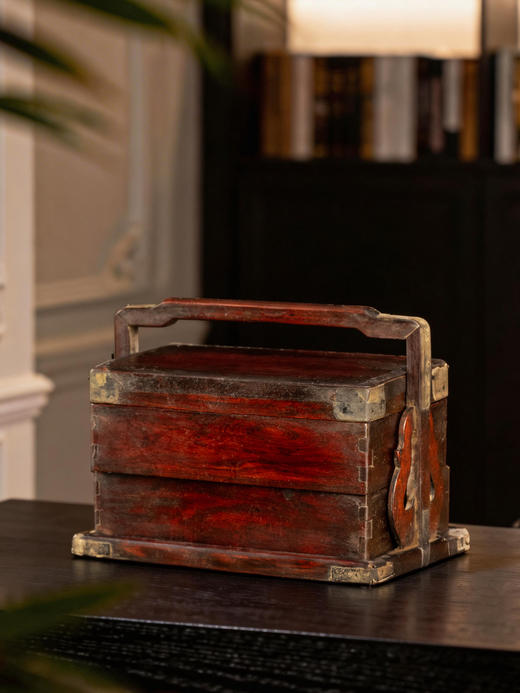 清中期	黄花梨两撞提梁盒 商品图0