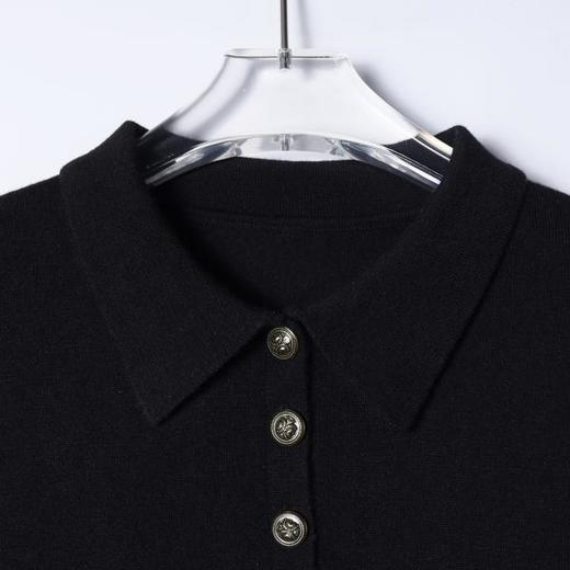 SDSA男装2026新款轻奢简约老钱风纽扣翻领短袖T恤百搭套头上衣 商品图1