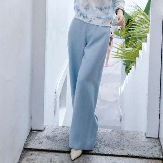 西子/长风木源纤维凉感透气百搭休闲高腰阔腿裤长裤女/KZYH0109 商品图1