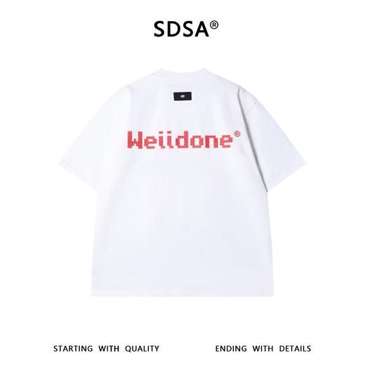 SDSA男装2026新款高贵轻奢潮牌撞色书包字母印花圆领短袖T恤百搭 商品图4