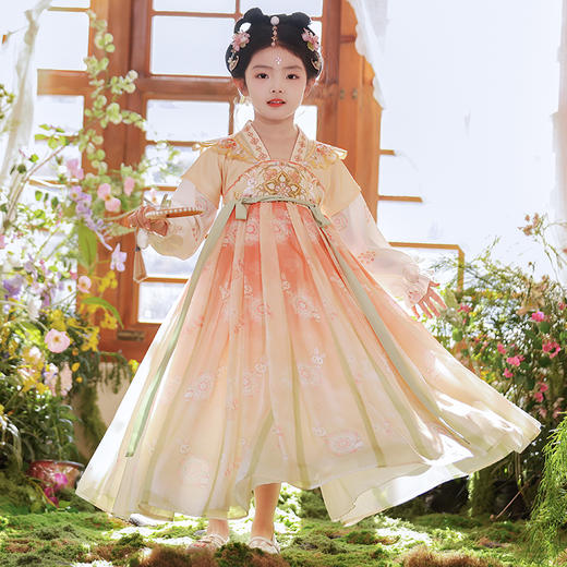 【团购】【花未央】苏城纪女童襦裙汉服SL3347长袖 商品图0