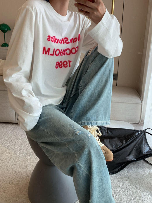 48-2 部分码两周发⚠️自留 春夏轻薄款 45R潇洒不羁 松弛帅气 柔软的破洞牛仔裤 客供面料 个性十足 商品图14