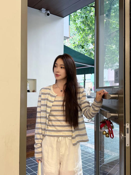 行走的美白滤镜夏日航海松弛条纹两件套 商品图8