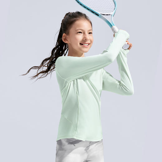 moodytiger女童运动休闲风纯色长袖打底T恤61210151 商品图0