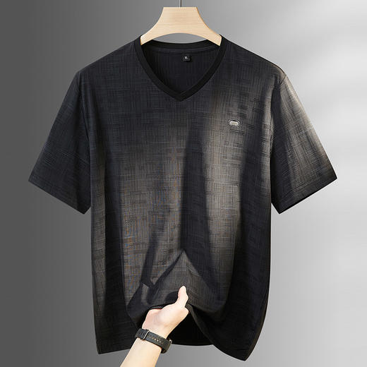 【DPF】大依优型大码男装夏季冰丝圆领短袖T恤潮流百搭休闲宽松上衣 商品图1