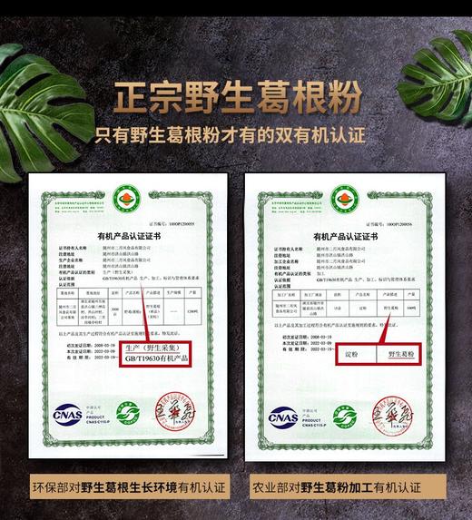 有机野生葛根粉 非遗传承 古法制作 野生有机双认证 无农残 无激素  商品图3