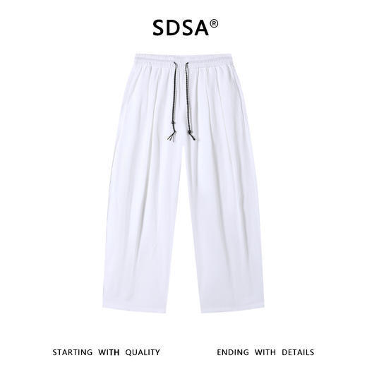 SDSA男装2026新款高贵轻奢休闲运动风撞色抽绳松紧休闲裤百搭舒适 商品图0