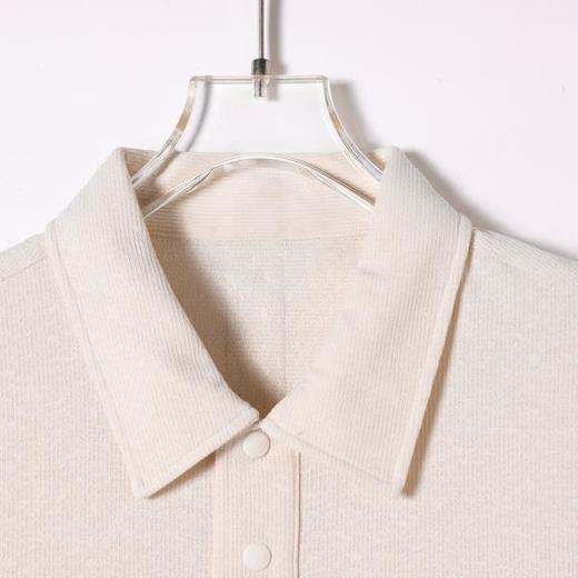 SDSA男装2026新款高贵轻奢老钱风商务肌理感纽扣翻领短袖T恤百搭 商品图1