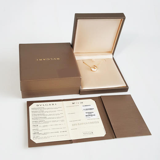 【95新】BVLGARI宝格丽B.zero1系列346082玫瑰金白陶瓷弹簧项链 链长约49cm女士300326NJS29 商品图1
