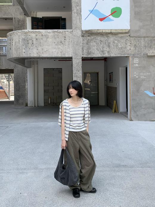 行走的美白滤镜夏日航海松弛条纹两件套 商品图5