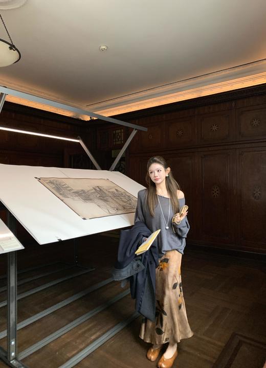 新中式清冷感金枝玉叶禅意显瘦鱼尾半裙 商品图9