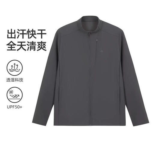 骆驼（CAMEL）男款针织标准长防晒衣A16BZ29005 商品图4