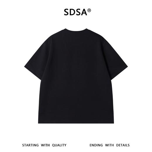 SDSA男装2026新款高贵轻奢手写标语印花短袖T恤宽松圆领休闲上衣 商品图4
