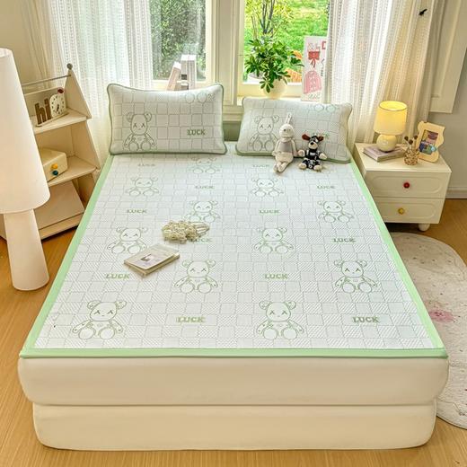 凉感冰豆豆凉席床单垫A类可机洗夏季空调软席冰丝席 商品图1