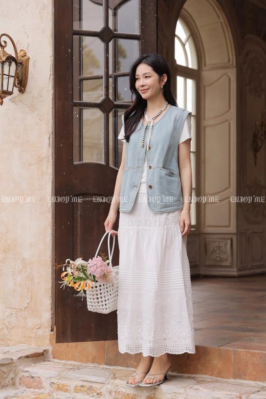 【门店同款】ENJOY夏季刺绣棉布长半裙 170944354 商品图0