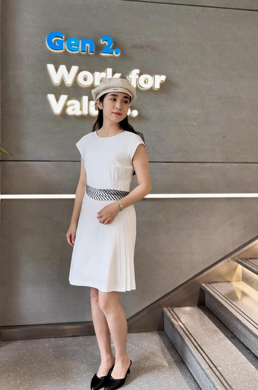 G2000女装SS26商场新款【三防科技/收腰伞裙】气质通勤连衣裙61231210 商品图3