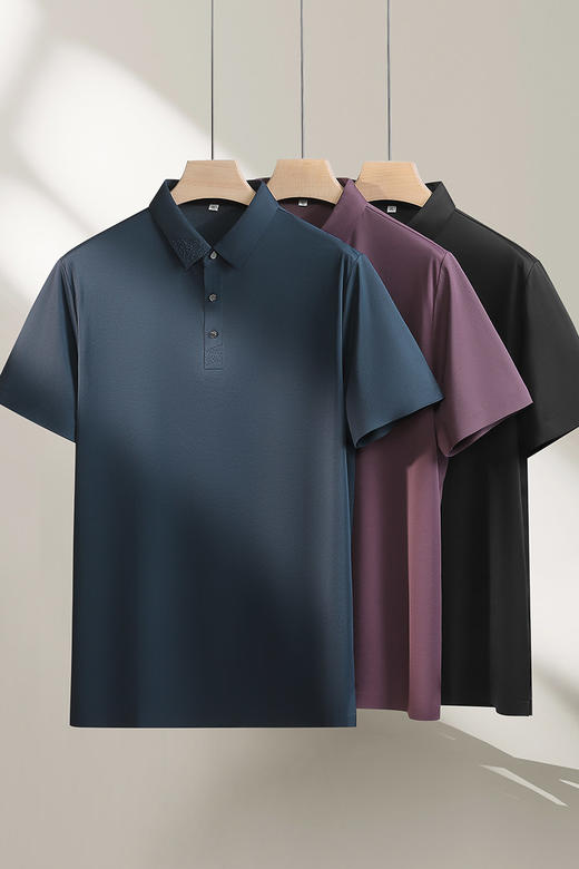 【DPF】大依优型大码男装夏季冰丝短袖POLO衫速干商务休闲透气上衣T恤 商品图5