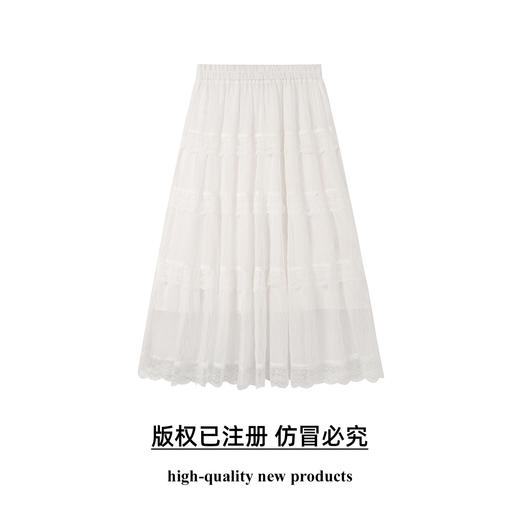 奢姿大码女装2026夏季胖妹妹时尚多层蕾丝拼接蛋糕层叠设计半身裙9962453259 商品图1