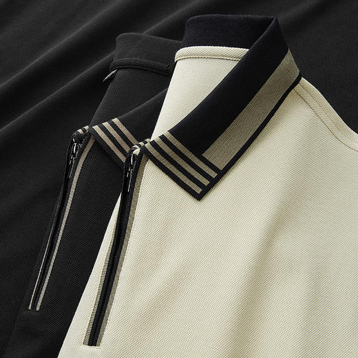 【DPF】大依优型大码男装夏季翻领半拉链polo衫短袖商务休闲透气短袖上衣 商品图4