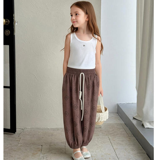 【39.9元/2件任选】儿童防蚊裤夏季男童休闲裤透气女童花花裤夏季裤子喜林贝尔 商品图2