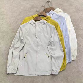 F040763简约休闲日常通勤户外运动连帽双拉链设计防晒衣