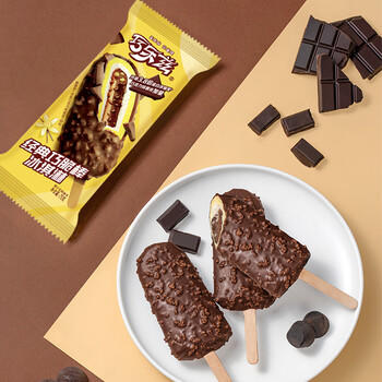 伊利巧乐兹巧脆棒脆香饼巧克力味冰淇淋75g*5支/盒 /水饮冲调 /冰淇淋 /棒支冰淇淋 商品图3