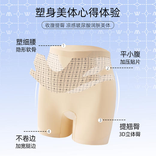 【雪梵莱 收腹挺腰安全裤】安全裤+內裤+提臀裤 三合一，不闷热，不卷边，凉感玻尿酸 10A级底裆，免穿内裤设计，包裹提拉臀线!#L 商品图2