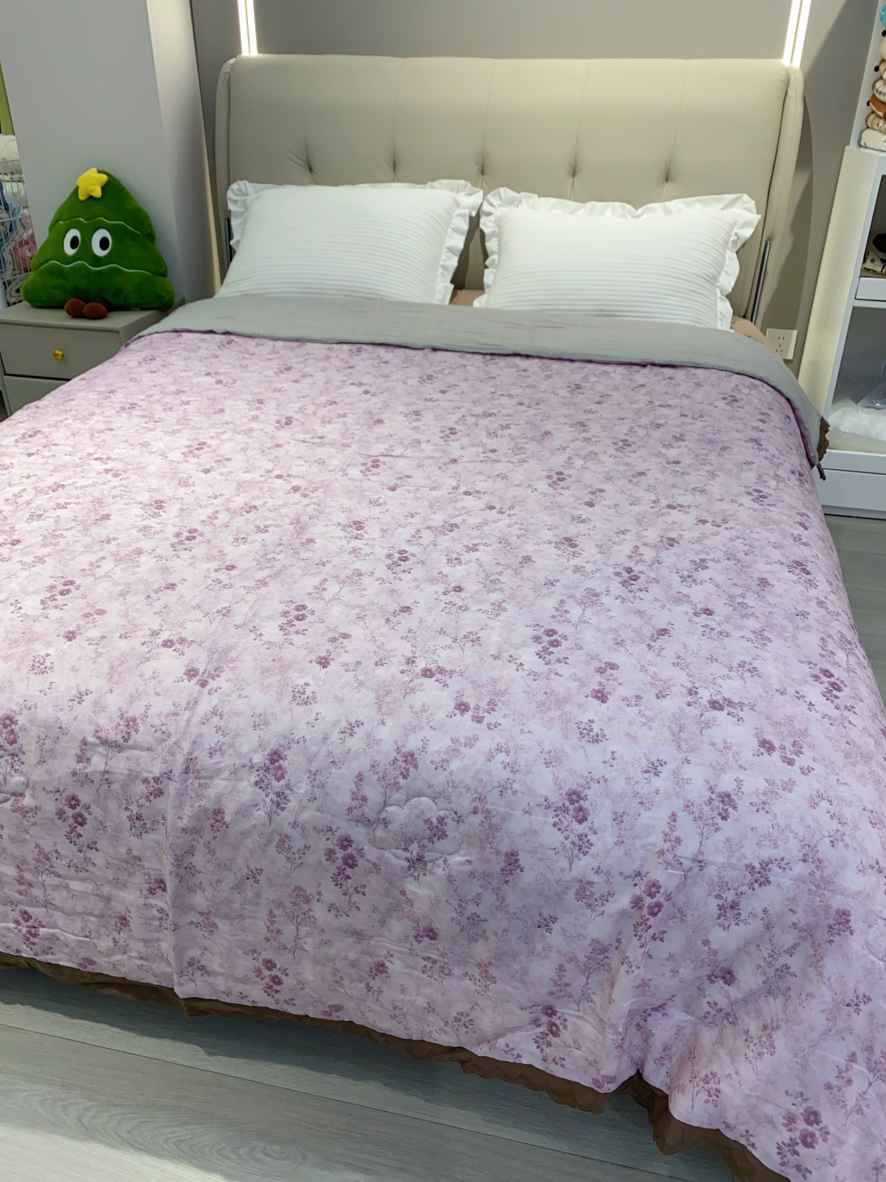 2026新品松植屋双层纱印花空调棉花被100%新疆长绒棉填充200*230cm夏季薄款被子A类母婴级